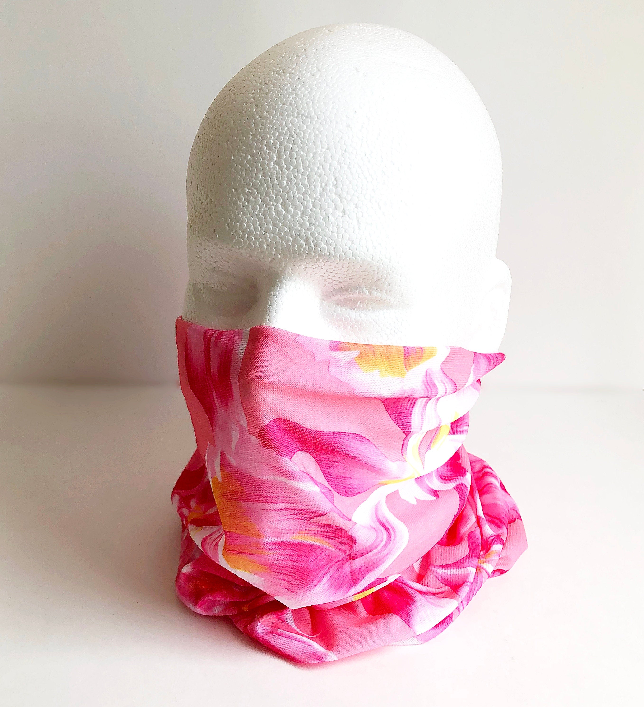 Pink Flo Face Mask Scarf New Multi Functional Seamless Protective Covering Elastic Neck Gaiter Bandana Breathable Balaclava Head Wear N49